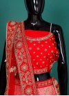 Voguish Raw Silk Diamond Work Lehenga Choli - 4